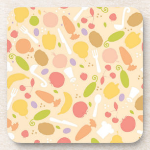 Posavasos Vegetariano que cocina el fondo del modelo