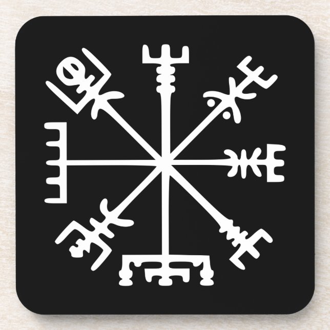 Posavasos Vegvísir (brújula vikina) (Frente)