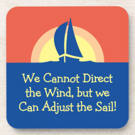 Posavasos Vela De Carreras De Yate Con Atardecer