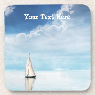 Posavasos Vela tranquila con cielos azules