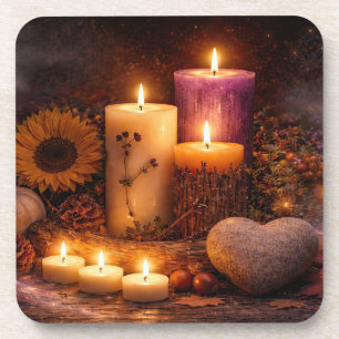 Posavasos Velas Místicas Mágicas Corazón Roca