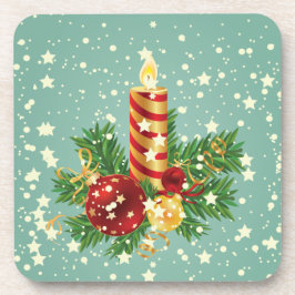 Posavasos Velas Y Copos De Nieve Para Los navidades