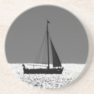 Posavasos Velero en Coaster de Arenisca del Mar Brillante