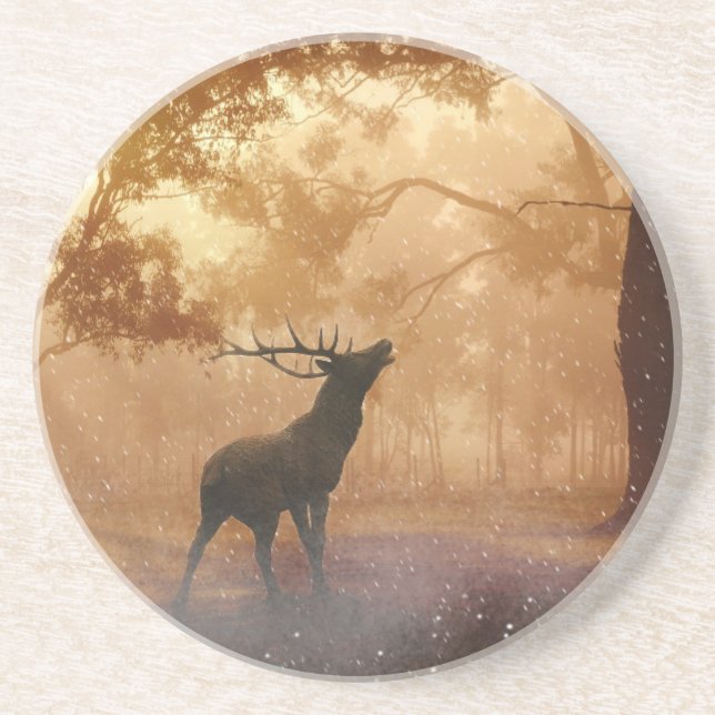 Posavasos Venado En El Bosque (Frente)