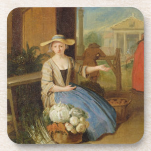 Posavasos Vendedor vegetal, jardín de Covent, c.1726 (aceit