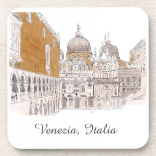 Posavasos Venecia St. Marks Square Pen y Ilustracion de tint