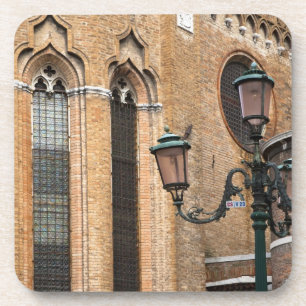 Posavasos Venecia, Veneto, Italia - Un poste de lámpara está