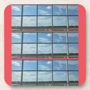 Posavasos ventana de aeropuerto