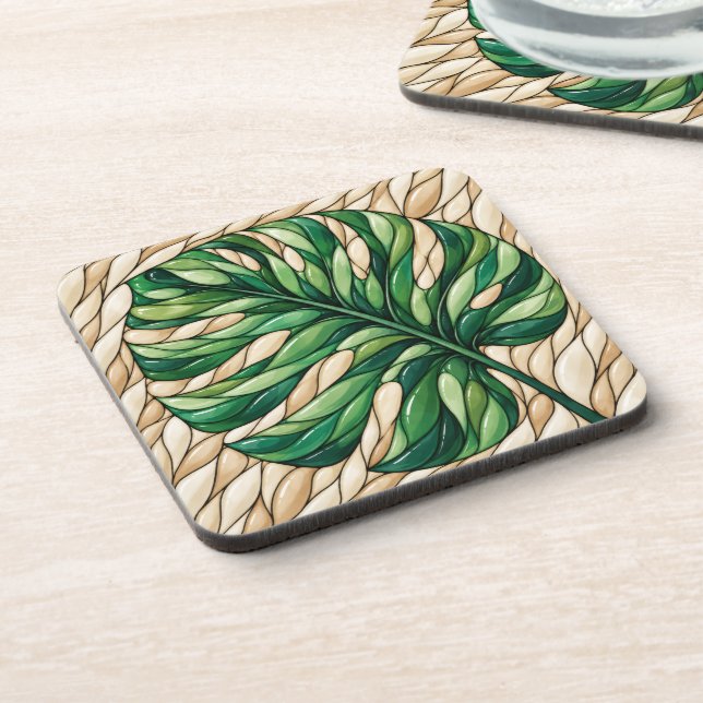 Posavasos Ventana de Monstera (Lado Izquierdo)