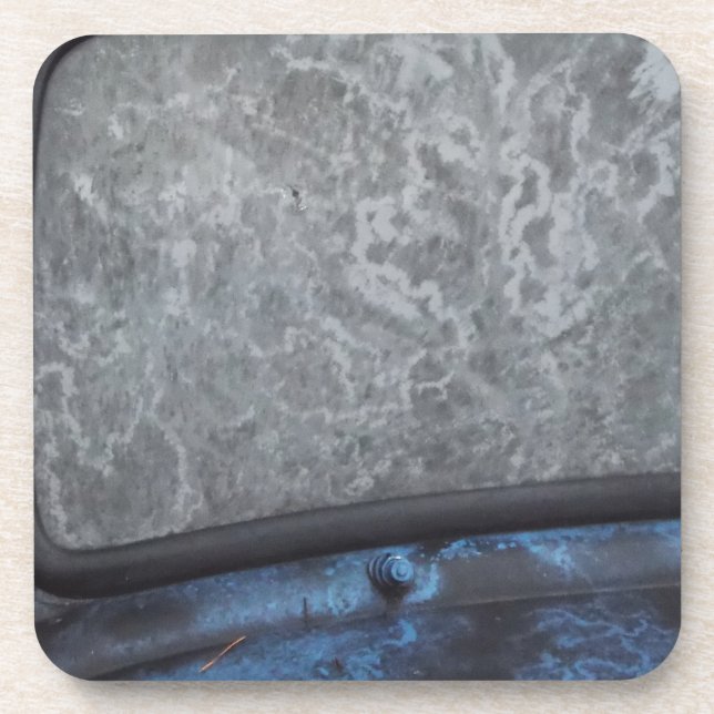 Posavasos Ventana de pie de camión azul (Frente)