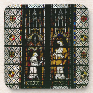 Posavasos Ventana que representa la Virgen y al Raúl de