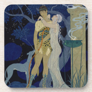 Posavasos Venus y Adonis (litho del color)