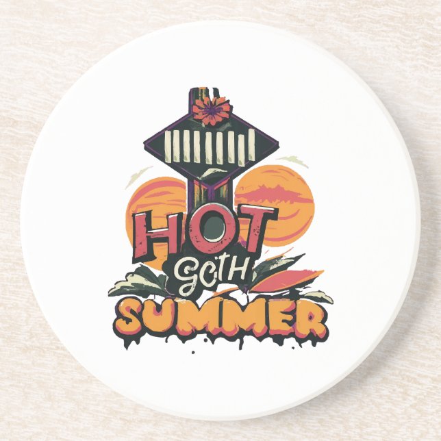 Posavasos Verano Caliente Gótico Chic  (Frente)