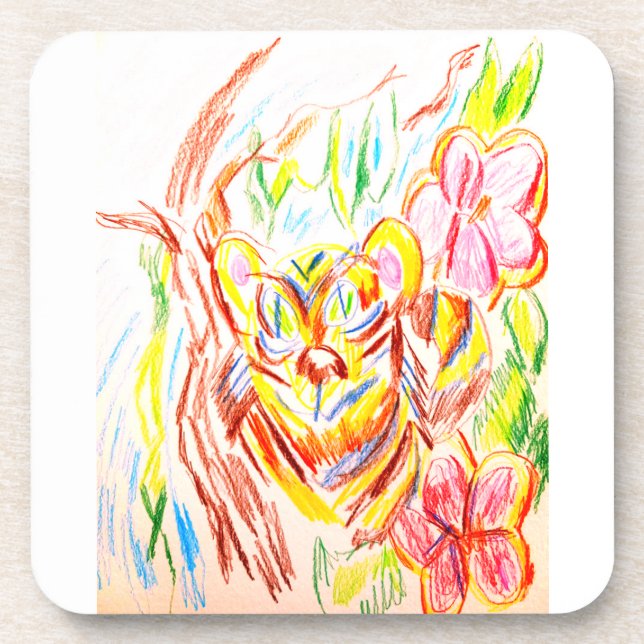 Posavasos Verano de la jungla tigre (Frente)