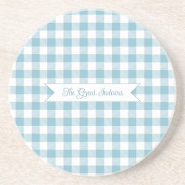 Posavasos Verde azul a cuadros decorativo