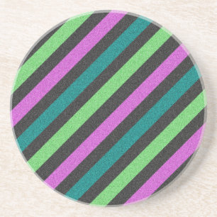 Posavasos Verde azulado, verde animo, Purpurina rosado calie