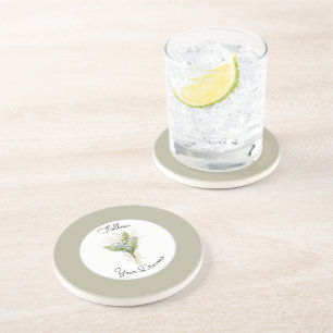 Posavasos Verde Bonito Azul Blanco Cita Floral