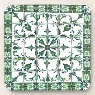 Posavasos Verde, marroquí,mosaico,