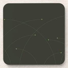 Posavasos Verde, sencillo, elegante, moderno y abstracto