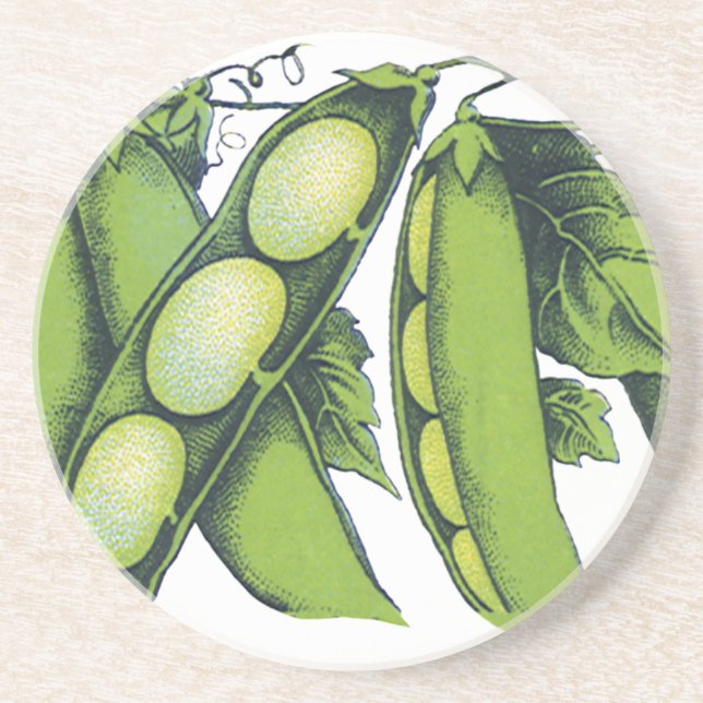 Posavasos Verduras de cosecha; alubias de Lima, alimentos de (Frente)