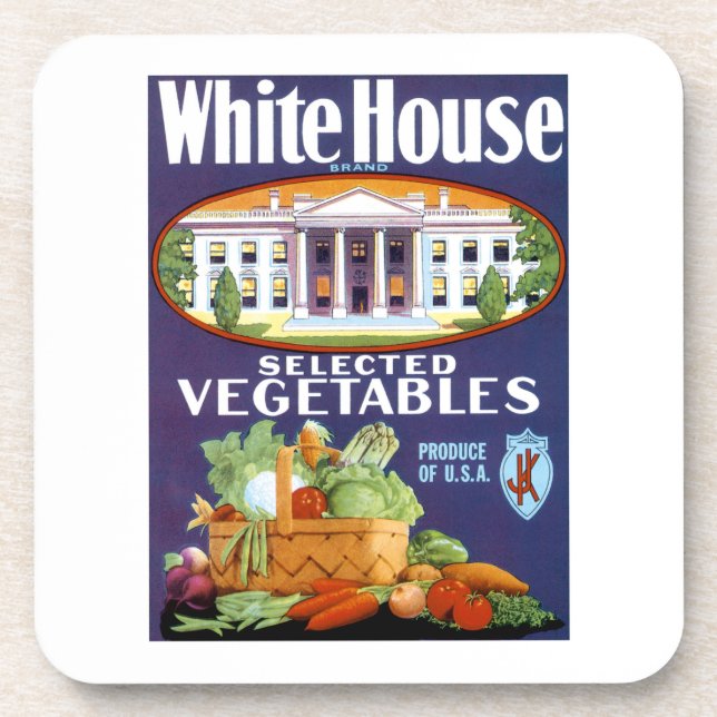 Posavasos Verduras seleccionadas de la Casa Blanca (Frente)