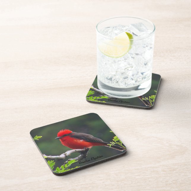 Posavasos Vermilion Flycatcher Coaster (Lado Derecho)