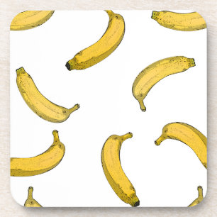 Posavasos Versión de esbozo de patrón de banana