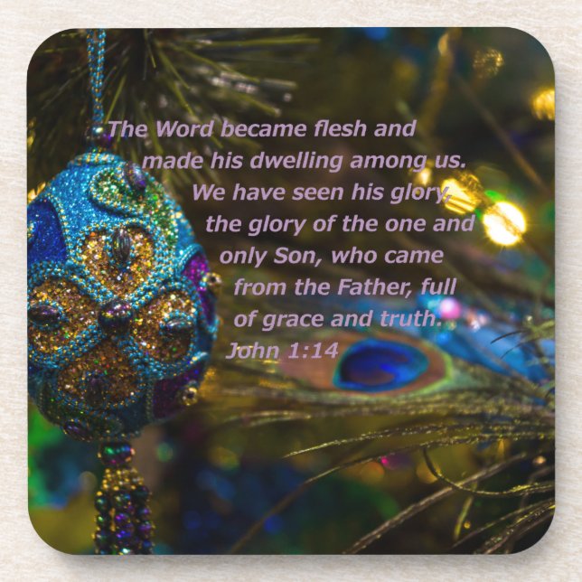 Posavasos Verso de la Biblia Azul de Victoria (Frente)