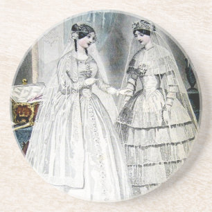 Posavasos Vestidos de Novia Blanco Antiguo