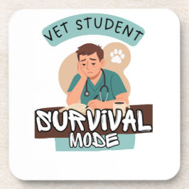 Posavasos Vet Student Survival Mode – Vet Student Design