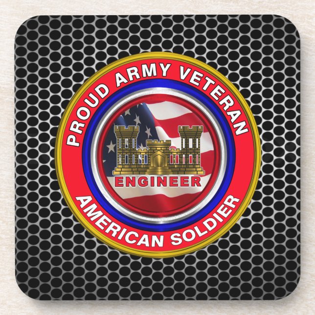 Posavasos Veterano de Ingenieros del Ejército (Frente)