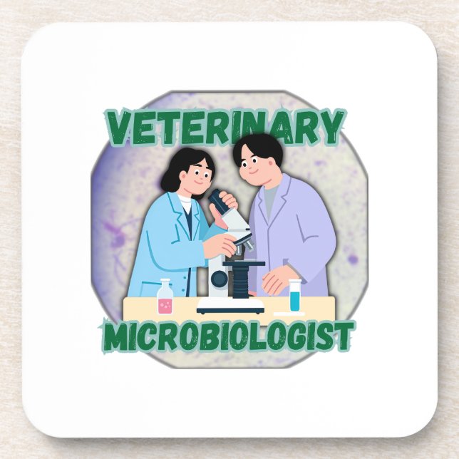 Posavasos Veterinary Microbiologist – Lab Science Design (Frente)