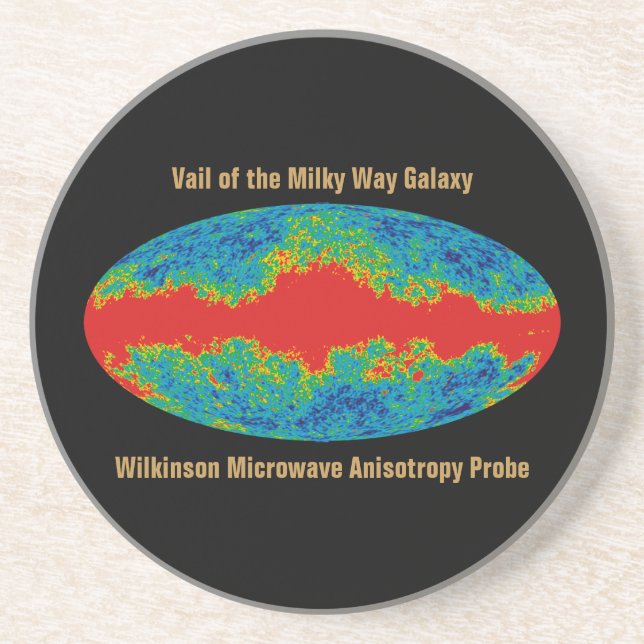 Posavasos Vía Láctea Velo De Galaxia Sobre Universo WMAP (Frente)
