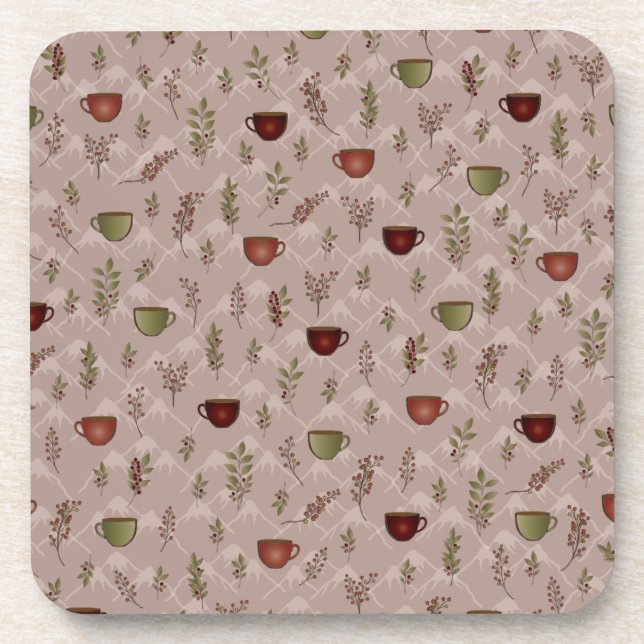 Posavasos Viaje de Café de Invierno (Frente)