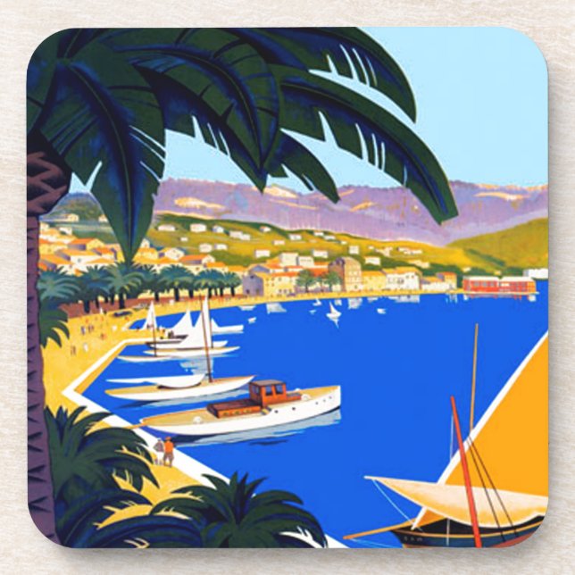 Posavasos Viaje en la Costa Azul (Frente)
