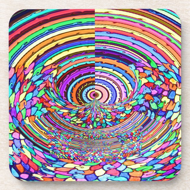 Posavasos Viaje psicodélico (Frente)