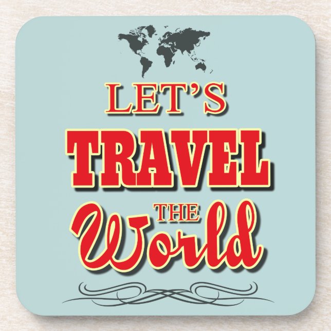 Posavasos Viajemos por el mundo (Frente)