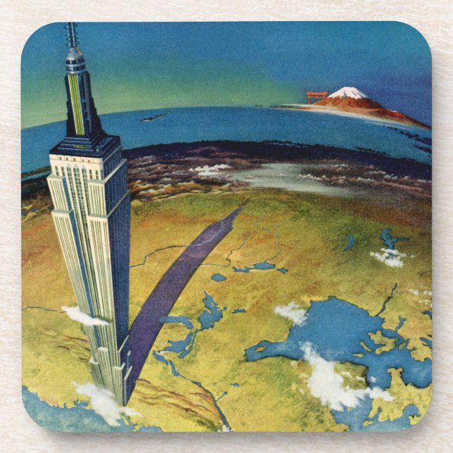 Posavasos Viajes de época Edificio Empire State de Nueva Yor (Frente)