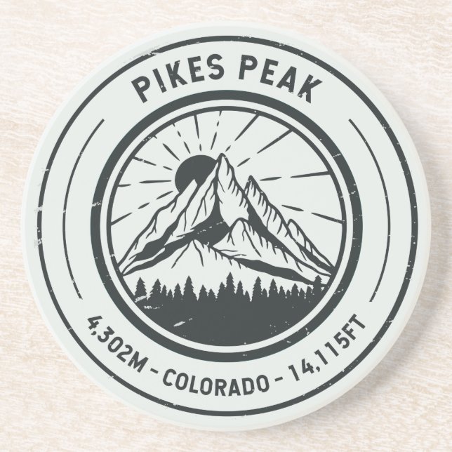 Posavasos Viajes de esquí en Pikes Peak Colorado (Frente)