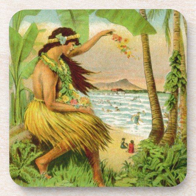Posavasos Viajes de estilo hawaiano (Frente)