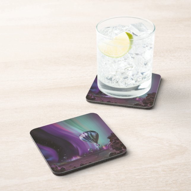 Posavasos Viajes de Júpiter por Auroras fuertes en globo aer (Lado Derecho)