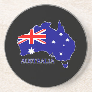 Posavasos Viajes de mapas de bandera australiana