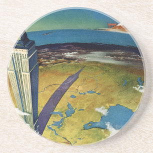 Posavasos Viajes Vintage Edificio Empire State de la Ciudad