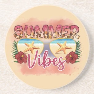 Posavasos Vibes de verano Starfish Playa costera