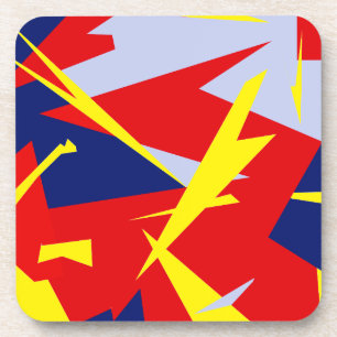 Posavasos Vibes positivas de color rojo azul blanco