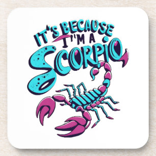 Posavasos Vibraciones Astrológicas de Escorpio Vintage Signo