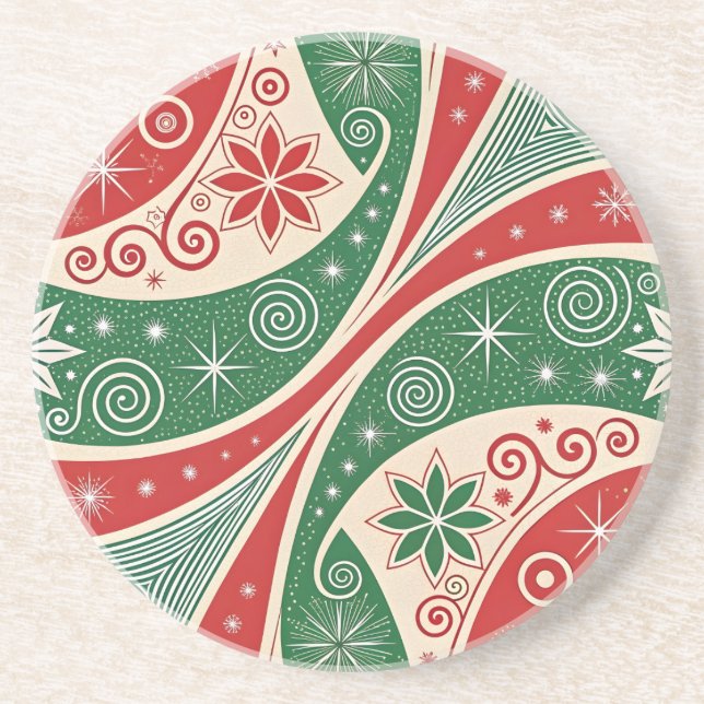 Posavasos Vibraciones de Navidad (Frente)