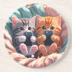 Posavasos Vibraciones Paw-sitivas – Gatitos Esponjosos Tomán
