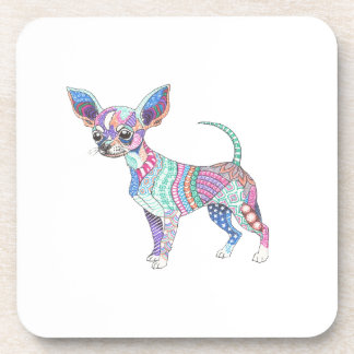 Posavasos Vibrant Chihuahua Hard Plastic coaster