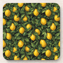 Vibrant Lemon Citrus Tree Pattern
